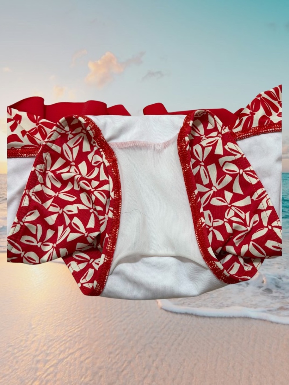 FREYA Charleston Rio Ruffled Bikini Bottom. L. Red/White. Excel. Used Cond. - Picture 4 of 5